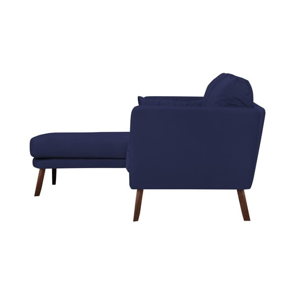 Granatowa sofa 3-osobowa Mazzini Sofas Elena, z szezlongiem po lewej stronie-image-4