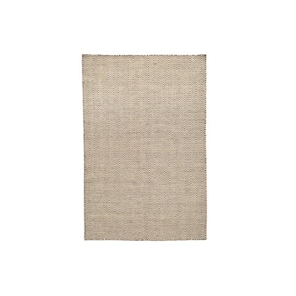 Ręcznie tkany dywan Flat Brown White, 100x160 cm
