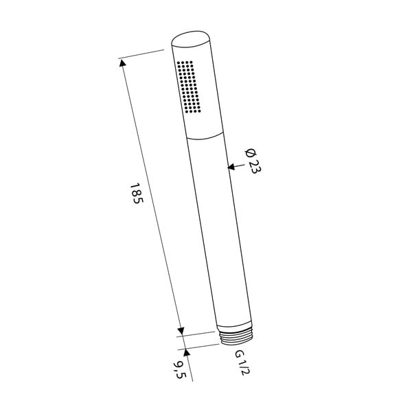 Słuchawka prysznicowa z mosiądzu w kolorze złota ø 2 cm – Sapho-image-1