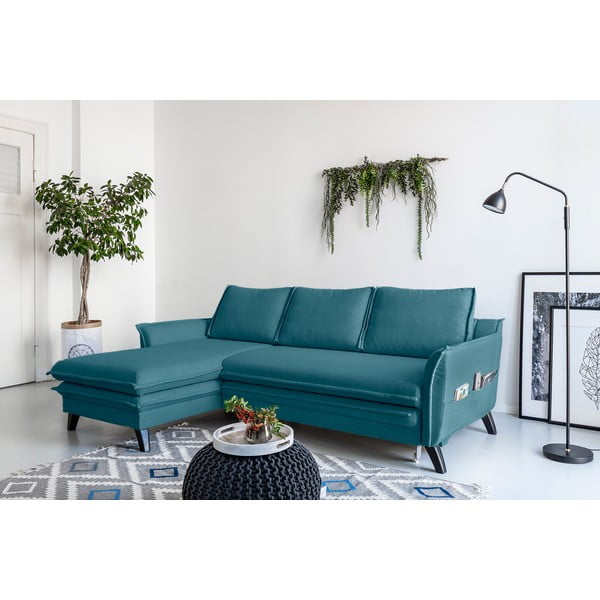 Turkusowy narożnik rozkładany Miuform Charming Charlie, lewostronny-image-1