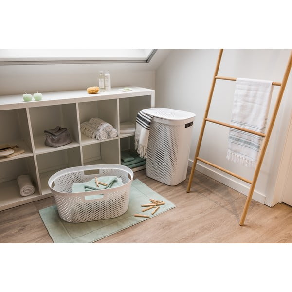 Biały kosz na pranie Curver Infinity, 40 l-image-2