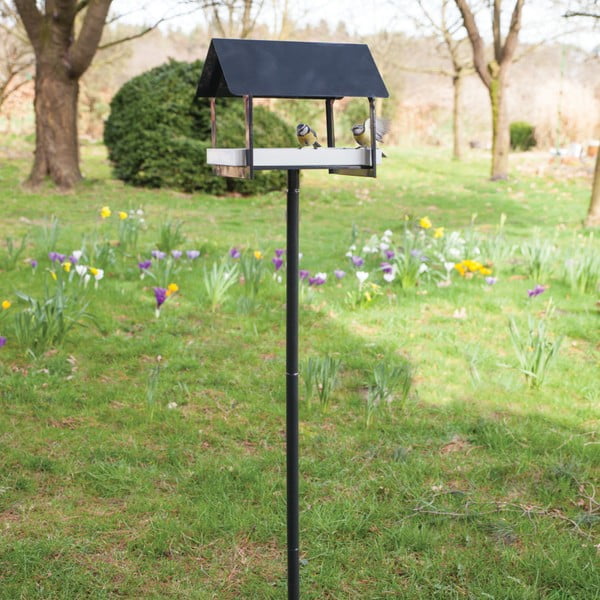 Antracytowa metalowa budka dla ptaków ze szpikulcem Esschert Design, wys. 126 cm-image-3