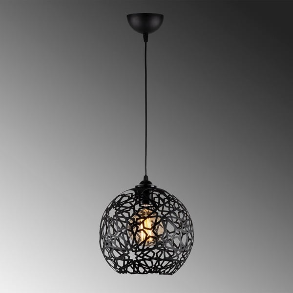 Czarna lampa wisząca ø 25 cm Fellini – Opviq lights-image-2