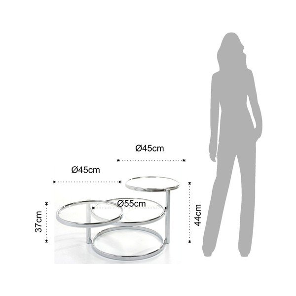 Stolik z ruchomymi schowkami Tomasucci Three Rings-image-1