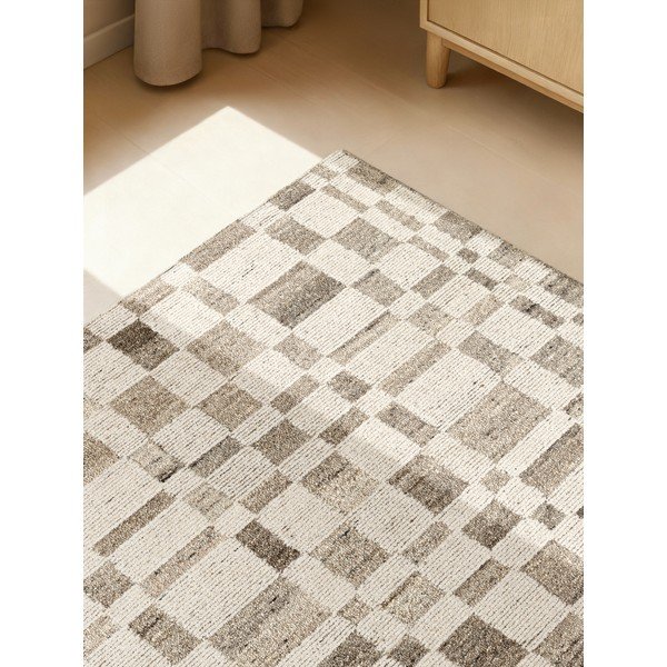 Kremowy wełniany dywan tkany ręcznie 120x180 cm Boho 1.0 Structa – Vikosa-image-3