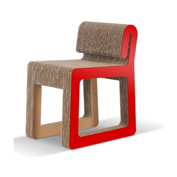 Kartonowe krzesło Hook Red