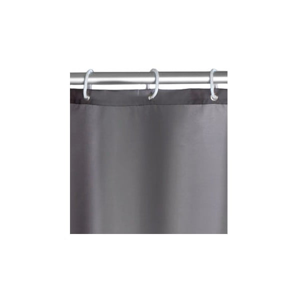 Szara zasłona prysznicowa z warstwą przeciw pleśni Wenko, 180x200 cm-image-2