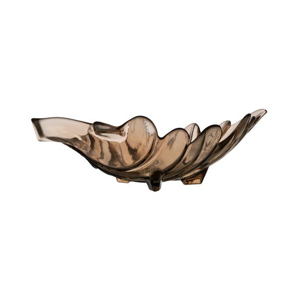Szklana taca dekoracyjna 19,5x35 cm Leaf – Ixia-image-2