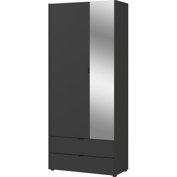 Antracytowa szafa z lustrem 84x196 cm Tuscon – Germania-image-2