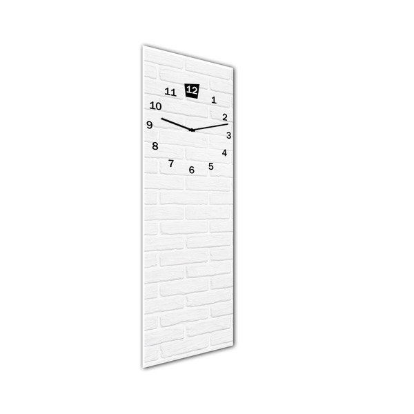 Zegar ścienny Styler Glassclock White, 20x60 cm-image-1