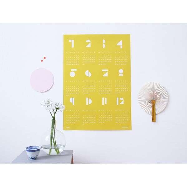 Kalendarz ścienny SNUG.Toy 2016, żółty