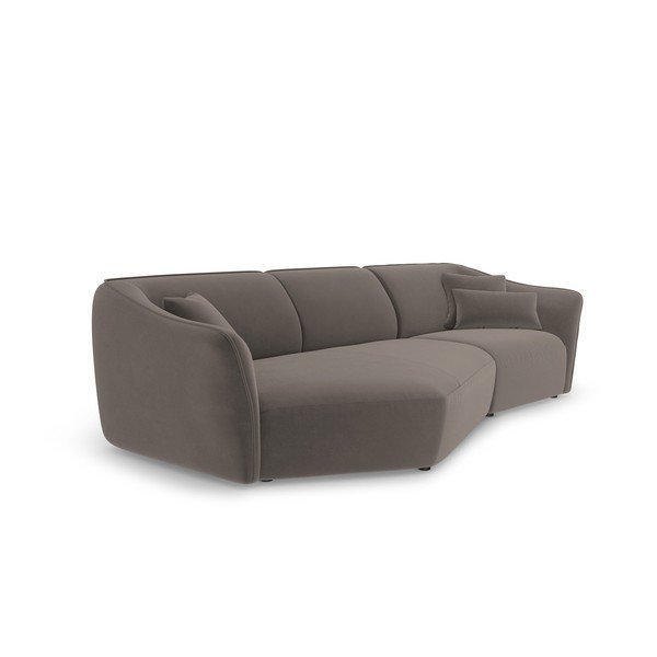 Brązowy aksamitny narożnik Tokyo – Cosmopolitan Design-image-3