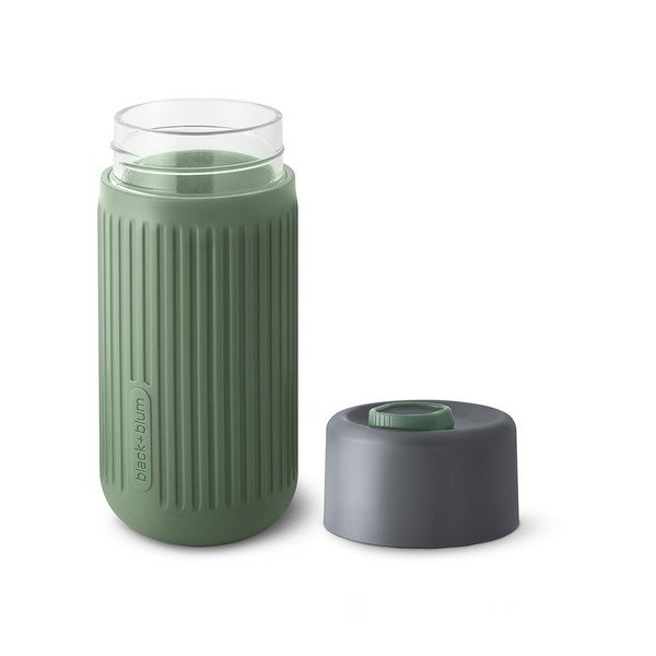 Zielony szklany kubek podróżny 340 ml – Black + Blum-image-2