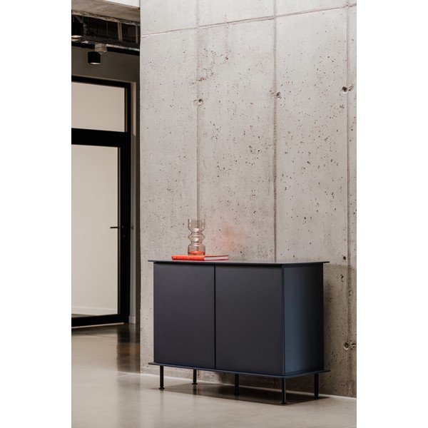 Ciemnoniebieska komoda z otworem na kable 120x88x50 cm Suumo – noo.ma-image-1