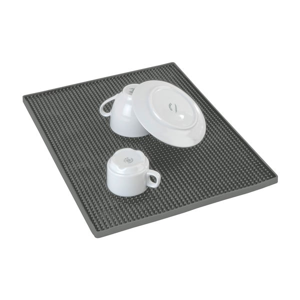 Szara gumowa podkładka do naczyń 40x30 cm Maxi – Wenko