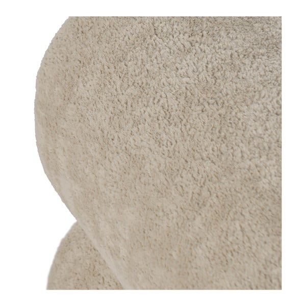 Beżowy puf z materiału bouclé – Ixia-image-2