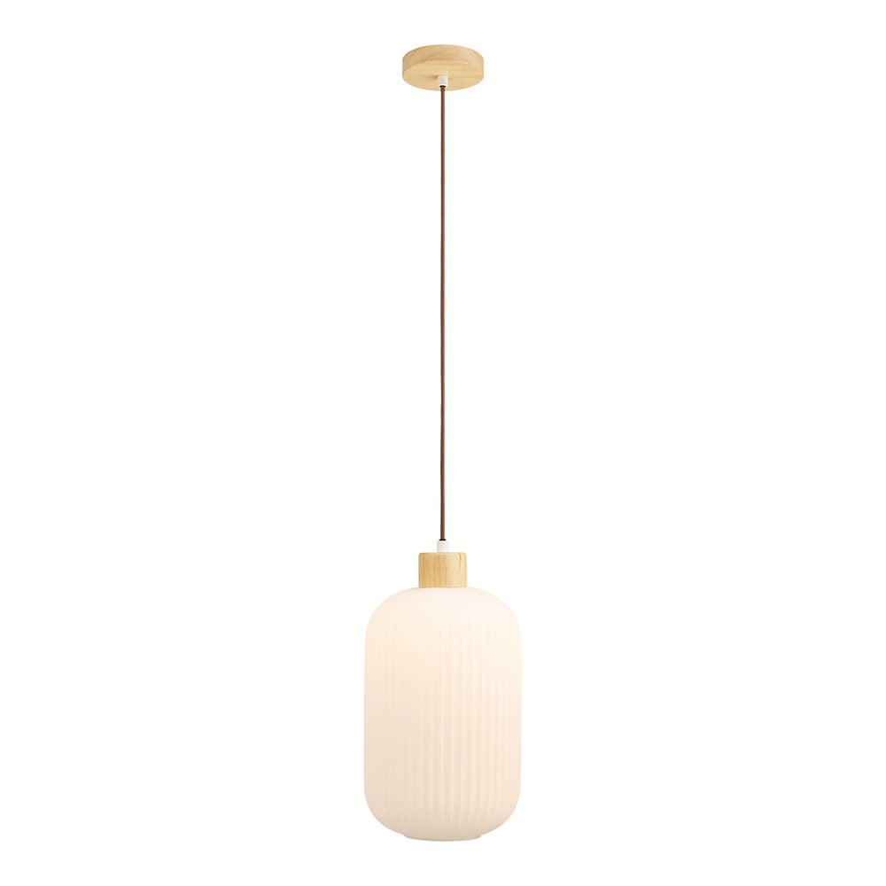 Biała lampa wisząca ze szklanym kloszem ø 20 cm Argalo – House Nordic (zdjęcie 5)