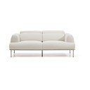 Beżowa częściowo rozkładana sofa z tkaniny szenilowej 214 cm Aurum – Kave Home