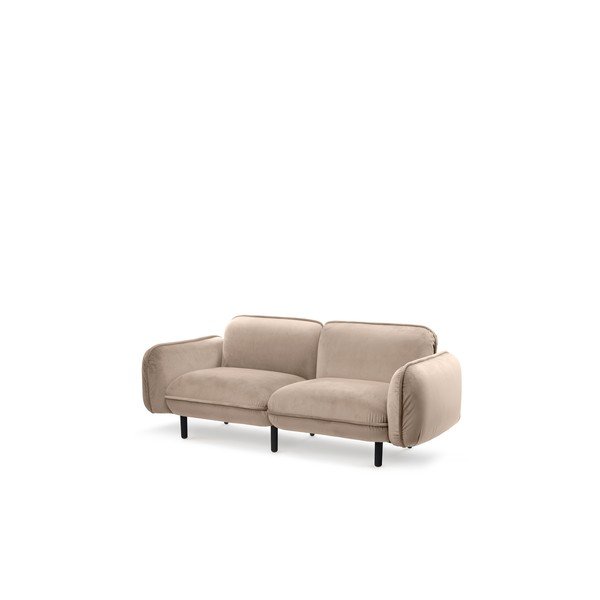 Beżowa aksamitna sofa 188 cm Bean – EMKO-image-2