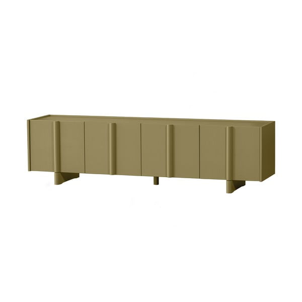 Szafka pod TV z litego drewna sosnowego w kolorze khaki 200x53x46 cm Basu – WOOOD-image-2