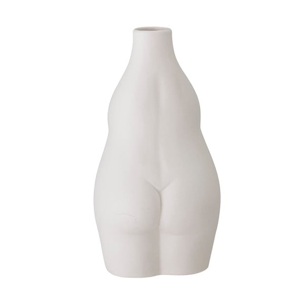 Biały kamionkowy wazon Bloomingville Elora, wys. 18 cm-image-3