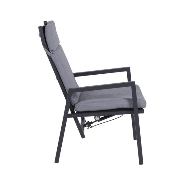 Szare metalowe krzesło ogrodowe Sintra – Garden Pleasure-image-3