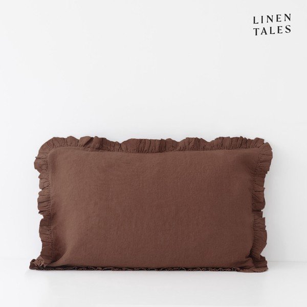 Lniana poszewka na poduszkę 50x60 cm Chocolate – Linen Tales