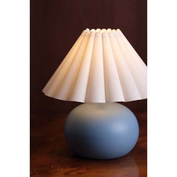 Biała/niebieska lampa stołowa ceramiczna (wysokość 34 cm) Crasso – Jotex-image-1