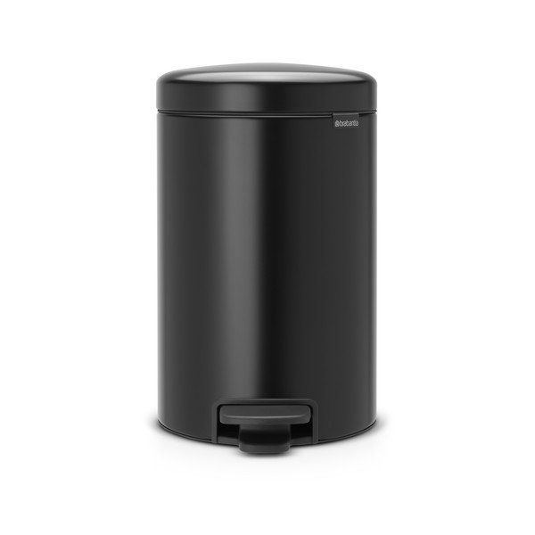 Stalowy kosz na śmieci z pedałem w kolorze matowej czerni 12 l NewIcon – Brabantia
