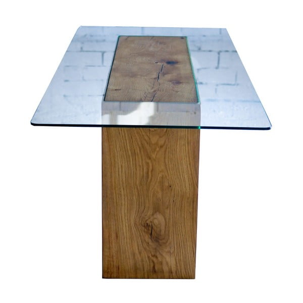 Stół do jadalni z konstrukcją z drewna dębowego FLAME furniture Inc. Amorphous, 80x210 cm