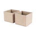 Beżowe tekstylne pojemniki zestaw 2 szt. 14x12x12 cm Sandy – Compactor