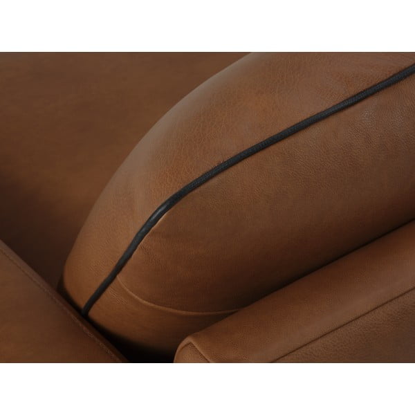 Koniakowa skórzana sofa 260 cm Virna – Micadoni Home-image-1