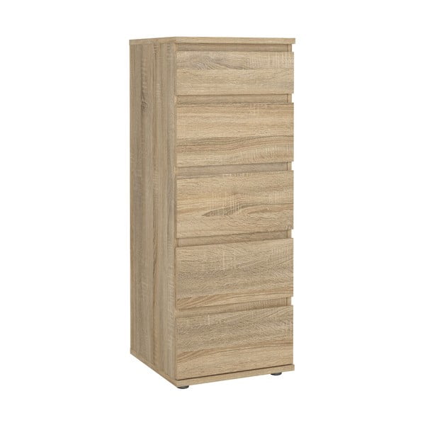 Wysoka komoda w dekorze dębu 40x107 cm Nova – Tvilum-image-2
