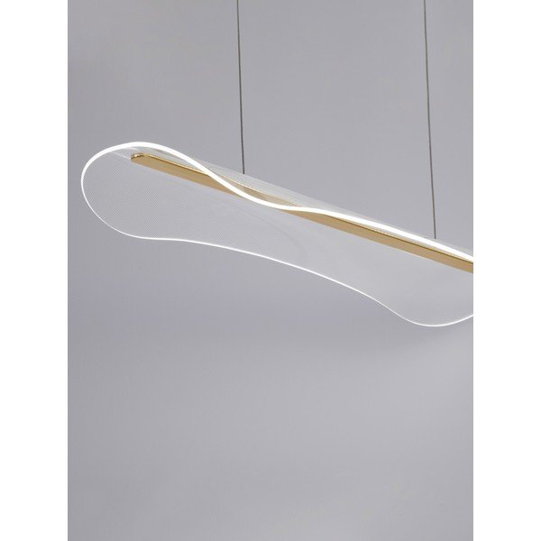 Aluminiowa lampa wisząca LED ze ściemniaczem w kolorze złota z kloszem ze szkła akrylowego Agos – Nova Luce-image-2