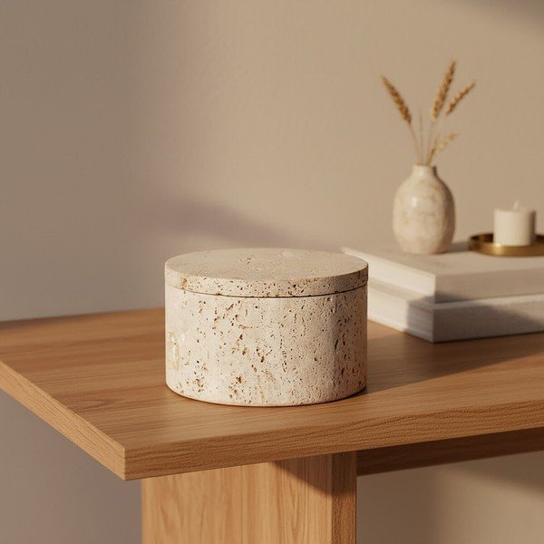 Kamienny pojemnik dekoracyjny w naturalnym kolorze ø 14x8 cm Tibor – Premier Housewares-image-3