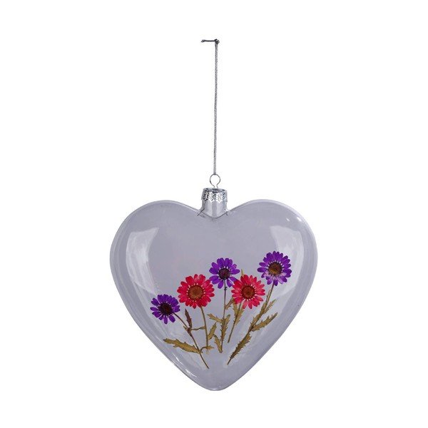 Szklana wisząca dekoracja Ego Dekor Heart