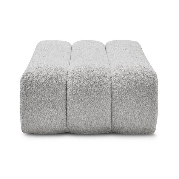 Jasnoszary podnóżek z materiału bouclé Azra – Bobochic Paris-image-4