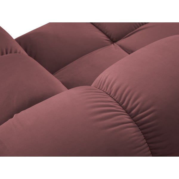 Różowa aksamitna sofa 188 cm Bellis – Micadoni Home-image-1