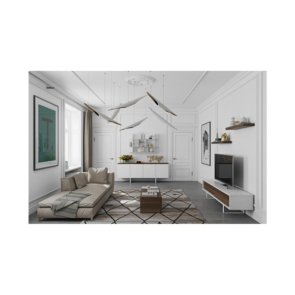 Komoda z dekorem drewna orzecha TemaHome Edge-image-1