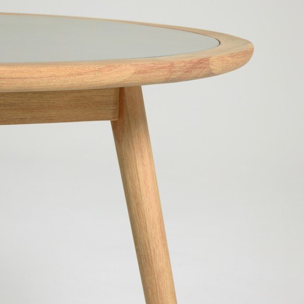 Stół ogrodowy z drewna eukaliptusa z betonowym blatem Kave Home Glynis Nina, ⌀ 120 cm-image-1
