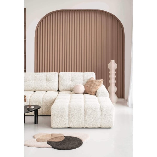 Kremowy rozkładany narożnik modułowy ze schowkiem (prawostronny) Lulu – Miuform-image-2