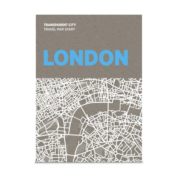 Mapa z kartkami na notatki Palomar Transparent City Londyn