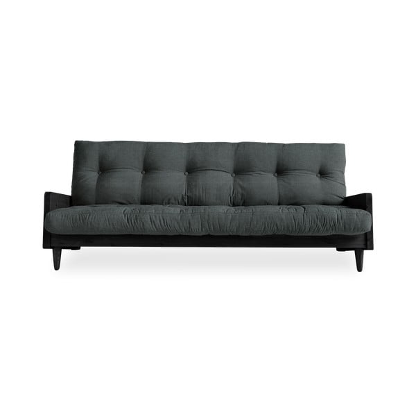 Sofa rozkładana z ciemnoszarym obiciem Karup Design Indie Black/Slate Grey