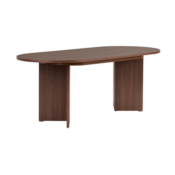 Rozkładany stół z dodatkowym blatem w dekorze orzecha 90x160 cm Sorell – Kalune Design-image-4