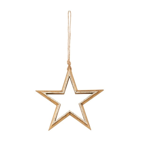 Dekoracja wisząca Archipelago Wooden Star, 21 cm