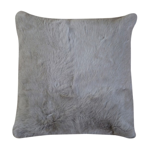 Beżowa poduszka z króliczej skóry Pipsa Pennio, 40x40 cm
