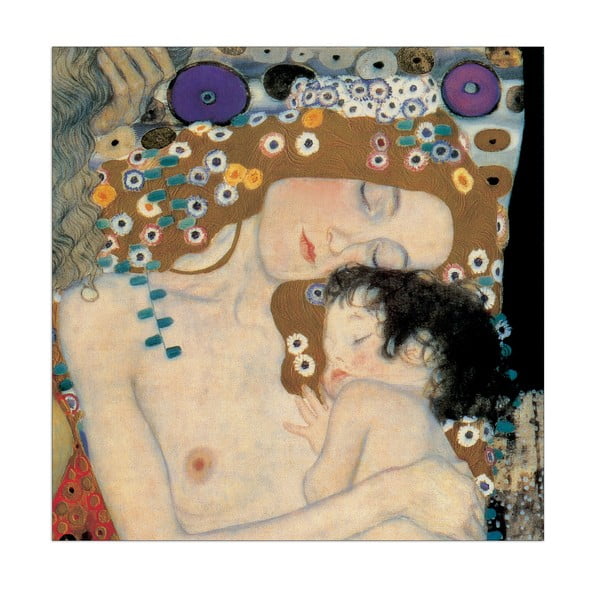 Obraz Gustav Klimt - Matka i dziecko, 96x96 cm