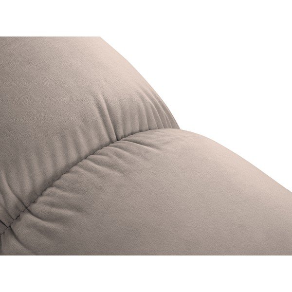 Jasnobrązowy aksamitny podnóżek modułowy Bellis – Micadoni -image-1