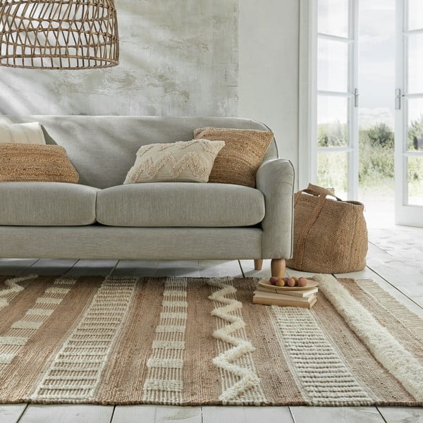 Beżowy dywan z juty Flair Rugs Medina, 120x170 cm-image-1