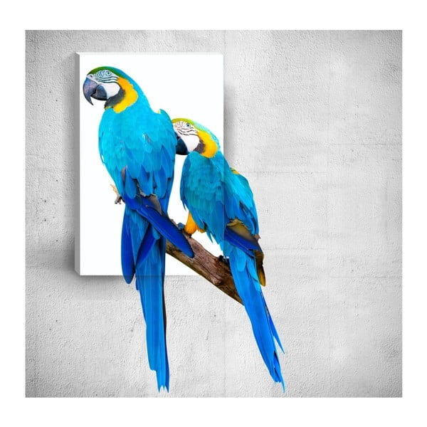 Obraz 3D Mosticx Two Parrots, 40x60 cm